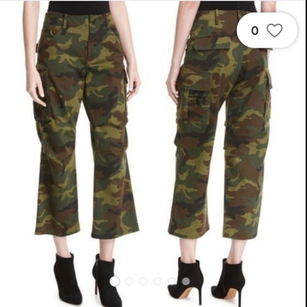 Alice and Olivia Johnsie Cropped Cargo Pants sz 10
